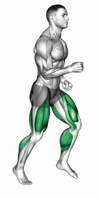 야외 달리기 자세 시연
